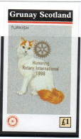 Rotary International 98 UK Great Britain Grunay Scotland Turkish Cat Gold Overprint - Rotary, Lions Club