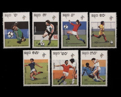 Kambodscha, Fußball, MiNr. 1089-1095, Postfrisch - Cambodge