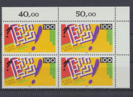 Deutschland (BRD), MiNr. 1453, Viererblock, Ecke Rechts Oben, Postfrisch, Michel Nr. 1453 (4), Postfrisch - Unused Stamps