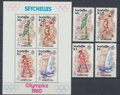 Seychellen, MiNr. 461-464, Block 14, Postfrisch - Seychelles (1976-...)