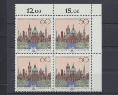 Deutschland, MiNr. 1491, 4er Block, Eckrand Rechts Oben, Postfrisch - Unused Stamps