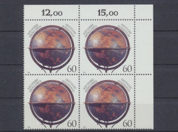 Deutschland, MiNr. 1627, 4er Block, Ecke Re. O., Postfrisch - Unused Stamps