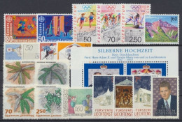 Liechtenstein, MiNr. 1033-1053, Jahrgang 1992, Postfrisch - Annate Complete