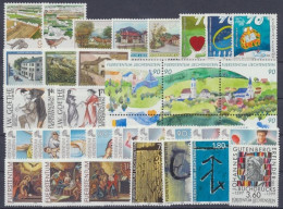 Liechtenstein, MiNr. 1190-1223, Jahrgang 1999, Postfrisch - Volledige Jaargang