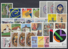 Liechtenstein, MiNr. 1255-1282, Jahrgang 2001, Postfrisch - Années Complètes