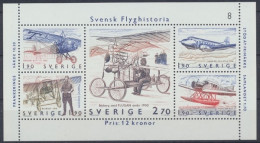 Schweden, Flugzeuge, MiNr. Block 12, Postfrisch - Sonstige & Ohne Zuordnung