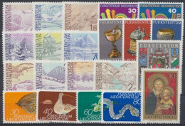 Liechtenstein, MiNr. 579-599, Jahrgang 1973, Postfrisch - Vollständige Jahrgänge