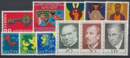 Liechtenstein, MiNr. 495-505, Jahrgang 1968, Postfrisch - Vollständige Jahrgänge