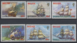 Belize, Schiffe, MiNr. 625-630, Postfrisch - Belize (1973-...)