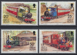 Insel Man, Eisenbahn, MiNr. 381-384 I, Postfrisch - Isle Of Man