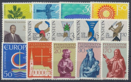 Liechtenstein, MiNr. 460-473, Jahrgang 1966, Postfrisch - Volledige Jaargang