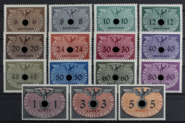 Generalgouvernement, MiNr. 1-15, Dienstmarken, Postfrisch - Occupation 1938-45