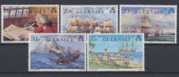 Guernsey, Schiffe, MiNr. 492-496, Postfrisch - Guernesey