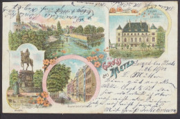 Metz, Kaiserl. Schloss Urville, St. Marcellenbrücke... - Castles