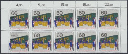 Berlin, Michel Nr. 876, 10er Bogenteil, Postfrisch - Unused Stamps