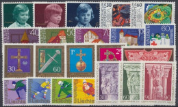 Liechtenstein, MiNr. 620-641, Jahrgang 1975, Postfrisch - Vollständige Jahrgänge