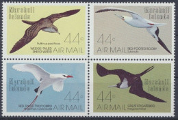 Marshall-Inseln, Vögel, MiNr. 105-108 Viererblock, Postfrisch - Marshall Islands