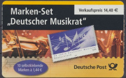 Deutschland (BRD), MiNr. MH 54, 2380, Musikrat, Gestempelt - Autres & Non Classés