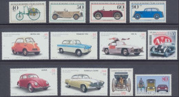 Deutschland (BRD), Automobile, 12 Verschiedene Marken, Postfrisch / MNH - Ungebraucht