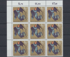 Deutschland (BRD), Michel Nr. 1580, 9er Bogenteil, Postfrisch - Unused Stamps