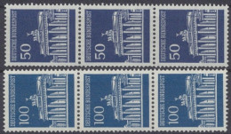 Deutschland (BRD), Michel Nr. 509 + 510 R, 3er Streifen, Postfrisch - Rollenmarken