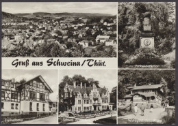 Schweina/Thür., Teilansicht, Fröbeldenkmal, Fröbelhaus, Schloß Altenstein, Waldgaststätte Kissel - Other & Unclassified