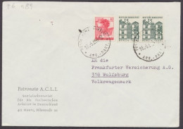 Deutschland (BRD), Michel Nr. 455 Waagerechtes Paar, Interessanter Beleg - Lettres & Documents