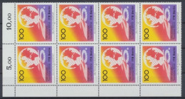 Deutschland, MiNr. 1495, 8er Bogenteil, Eckrand Li. Oben - Unused Stamps