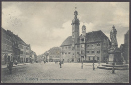 Eisenberg, Steinweg Mit Marktplatz, Rathaus Und Siegesdenkmal - Autres & Non Classés