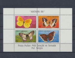 Türkei, Schmetterlinge, MiNr. Block 26, Postfrisch - Other & Unclassified