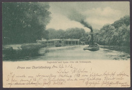 Berlin - Charlottenburg, Zugbrücke Und Spree Ufer Am Schlosspark - Autres & Non Classés