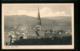 AK Zwiesel /Bayr. Wald, Ortsansicht Mit Kirche Aus Der Vogelschau  - Zwiesel