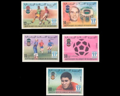 Mauretanien, Fußball, MiNr. 584-588 B, Postfrisch - Mauritanie (1960-...)