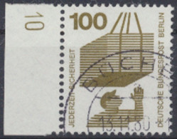 Berlin, MiNr. 410 A, Linker Rand Mit DZ 10, Gestempelt - Used Stamps