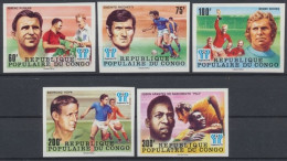 Kongo (Brazzaville), Fußball, MiNr. 614-618 B, Postfrisch - Other & Unclassified