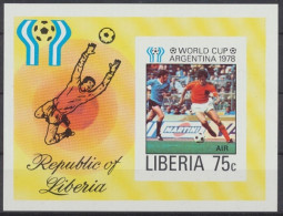 Liberia, Fußball, MiNr. Block 90 B, WM 1978, Postfrisch - Liberia