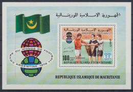 Mauretanien, Fußball, MiNr. Block 22, Postfrisch - Mauritania (1960-...)