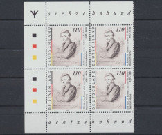 Deutschland (BRD), MiNr. 1962 I, 4er Block Mit Rand/Rune, Postfrisch - Unused Stamps