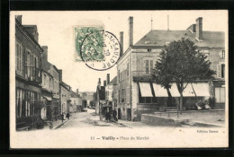 CPA Vailly, Place Du Marché  - Autres & Non Classés