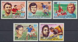Kongo (Brazzaville), Fußball, MiNr. 614-618, Postfrisch - Andere & Zonder Classificatie