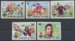 Tschad, Fußball, MiNr. 811-815 B, Postfrisch - Tchad (1960-...)