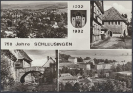 Schleusingen, 750 Jahre Schleusingen 1982, 4 Ortsansichten - Autres & Non Classés