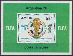 Kongo (Zaire), Fußball, MiNr. Block 18, WM 78, Postfrisch/ MNH - Autres & Non Classés