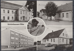 Schönhausen (Kr. Havelberg), Hans-Beimler-Oberschule, Fontanestraße, Raststätte "Elbaue" - Autres & Non Classés