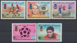 Mauretanien, Fußball, MiNr. 584-588, Postfrisch - Mauretanien (1960-...)