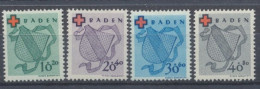 Französische Zone Baden, MiNr. 42-45 A, Postfrisch - Sonstige & Ohne Zuordnung