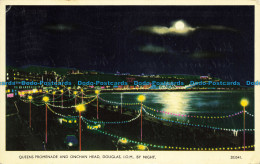 R661748 I. O. M. Queens Promenade And Onchan Head. Douglas. By Night. Valentine. - World