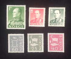 D)1958, NORWAY, 3 STAMPS, CHARACTERS, OLAV V, 1 STAMP, MARINE KNOT, 2 STAMPS, CAVE PAINTINGS, MNH - Other & Unclassified
