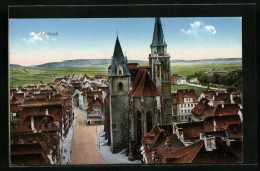 AK Ansbach, Stadtansicht Mit Der Kirche  - Ansbach