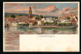 Künstler-AK Carl Biese: Überlingen, Blick Vom Bodensee Zur Stadt  - Other & Unclassified